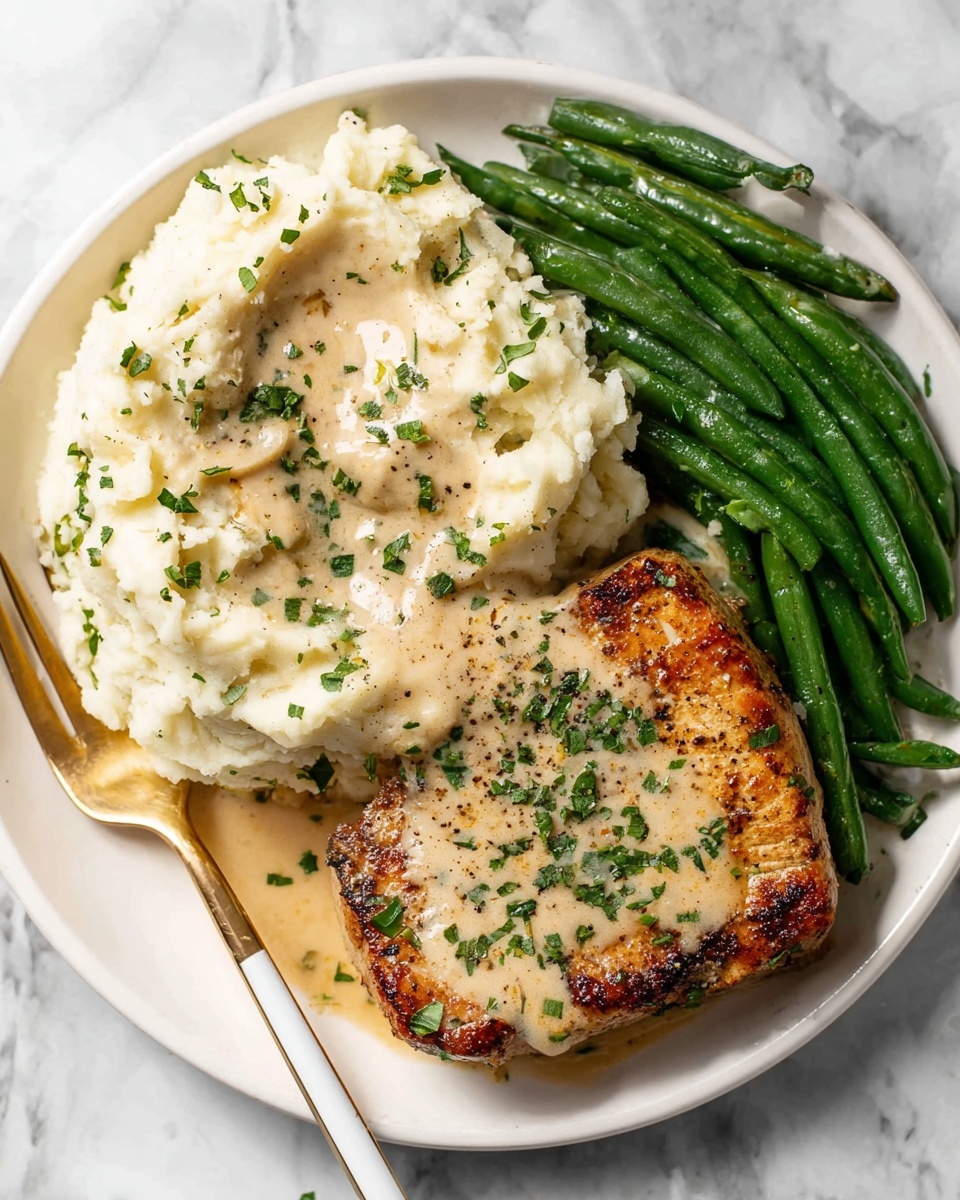 Creamy White Wine Pork Chops Recipe - Recipe Image