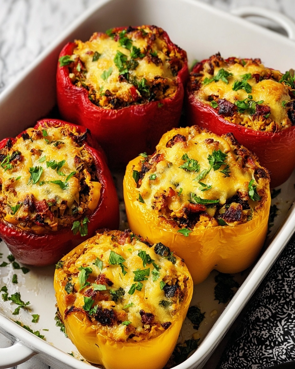Cheesy Beef and Spinach Stuffed Bell Peppers Recipe - Recipe Image