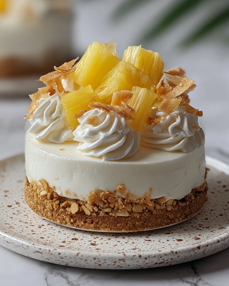 No-Bake Pineapple Heaven Cheesecake Dessert Recipe - Recipe Image