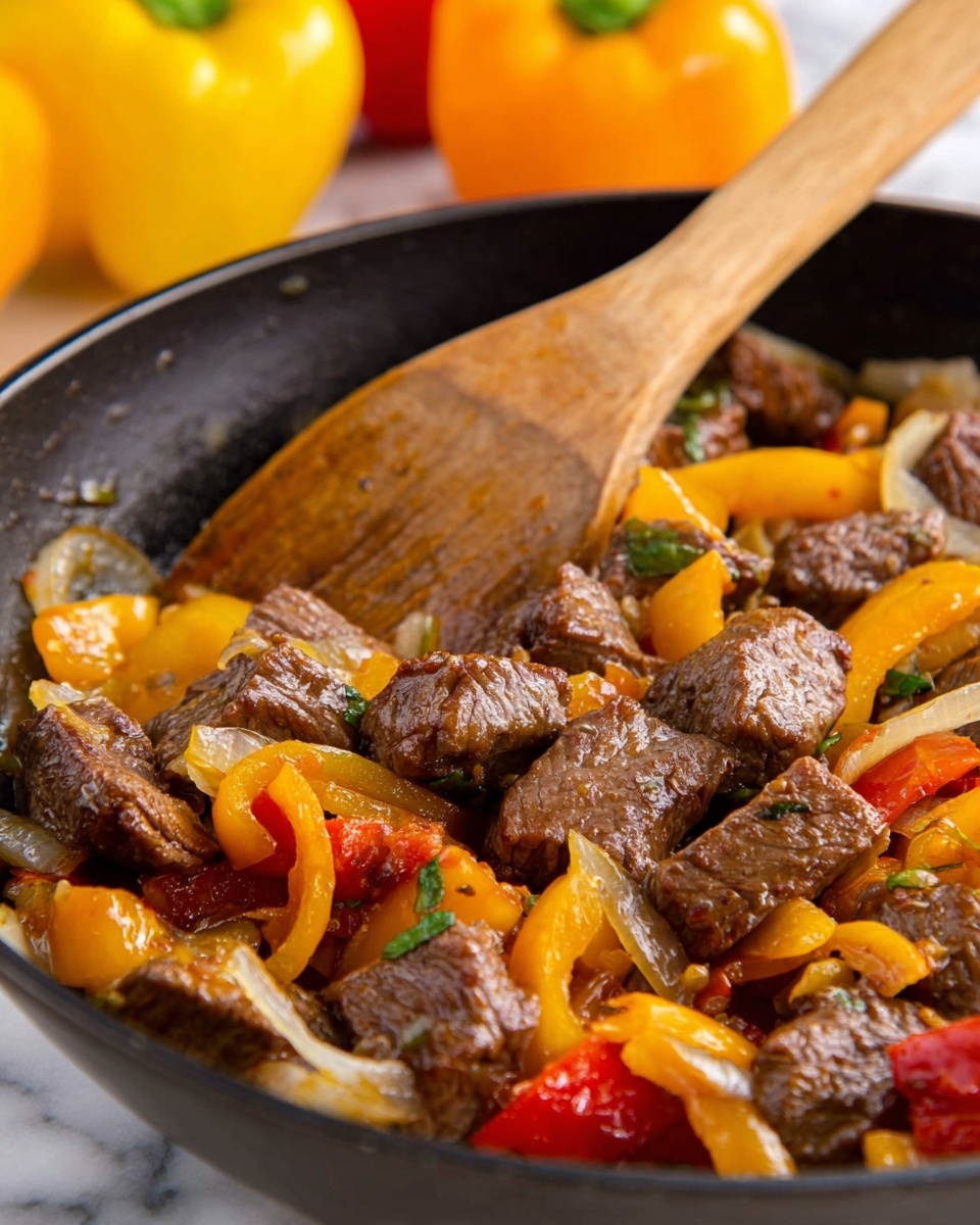 Beef Tips and Peppers Recipe - Recipe Image