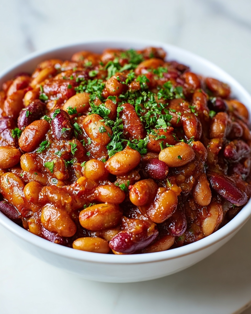 Easy Oven-Baked Beans for a Flavor-Packed Family Favorite Recipe - Recipe Image