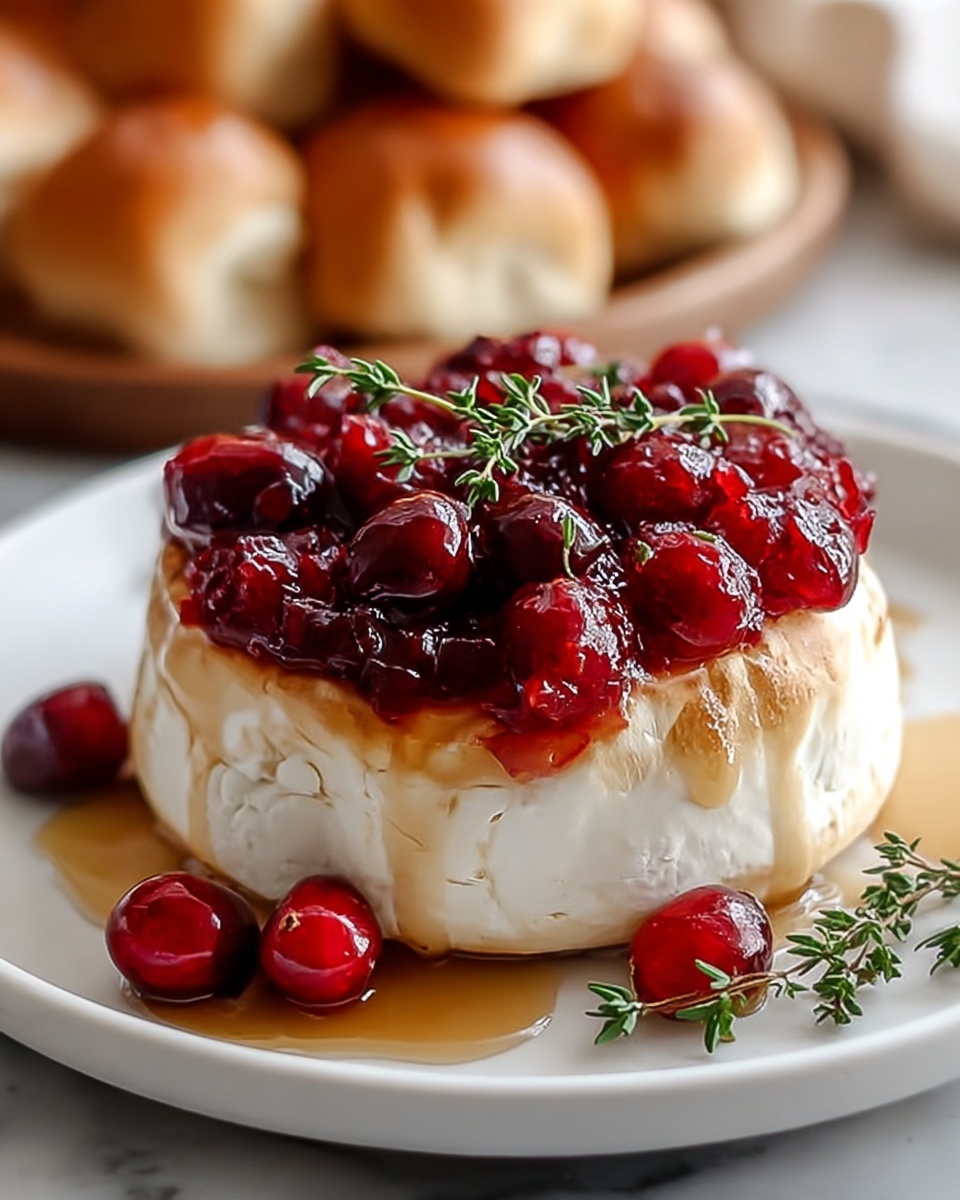 Easy Oven-Baked Brie with Flavor-Packed Cranberry Sauce Recipe - Recipe Image