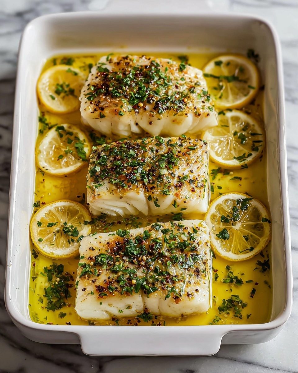 Easy Oven-Baked Cod with Lemon Slices Recipe - Recipe Image