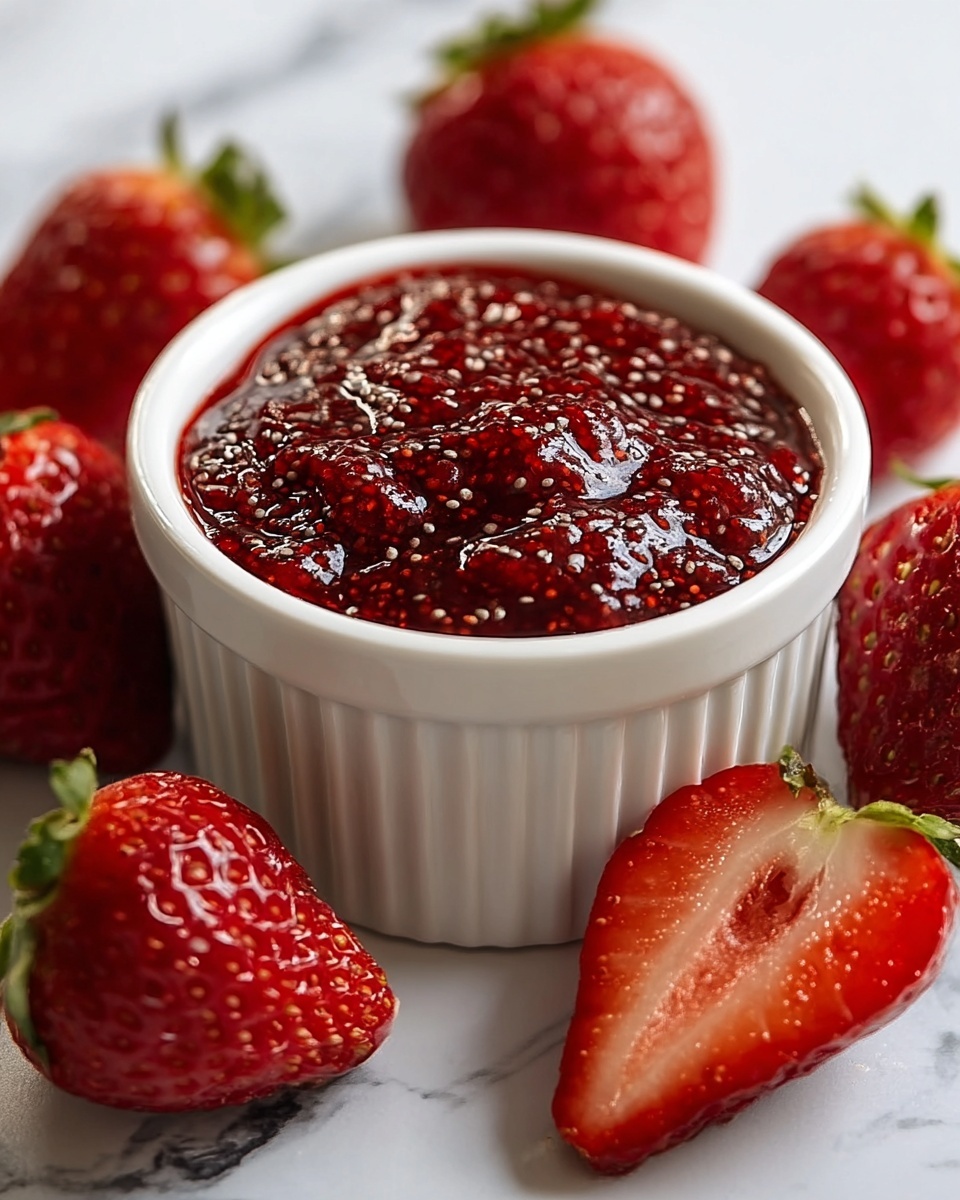 Easy Homemade Chia Seed Strawberry Jam Recipe - Recipe Image