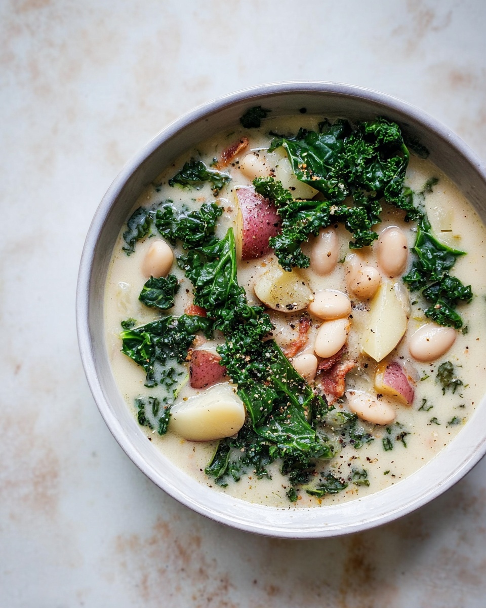 White Bean Kale Soup with Pancetta Recipe - Recipe Image