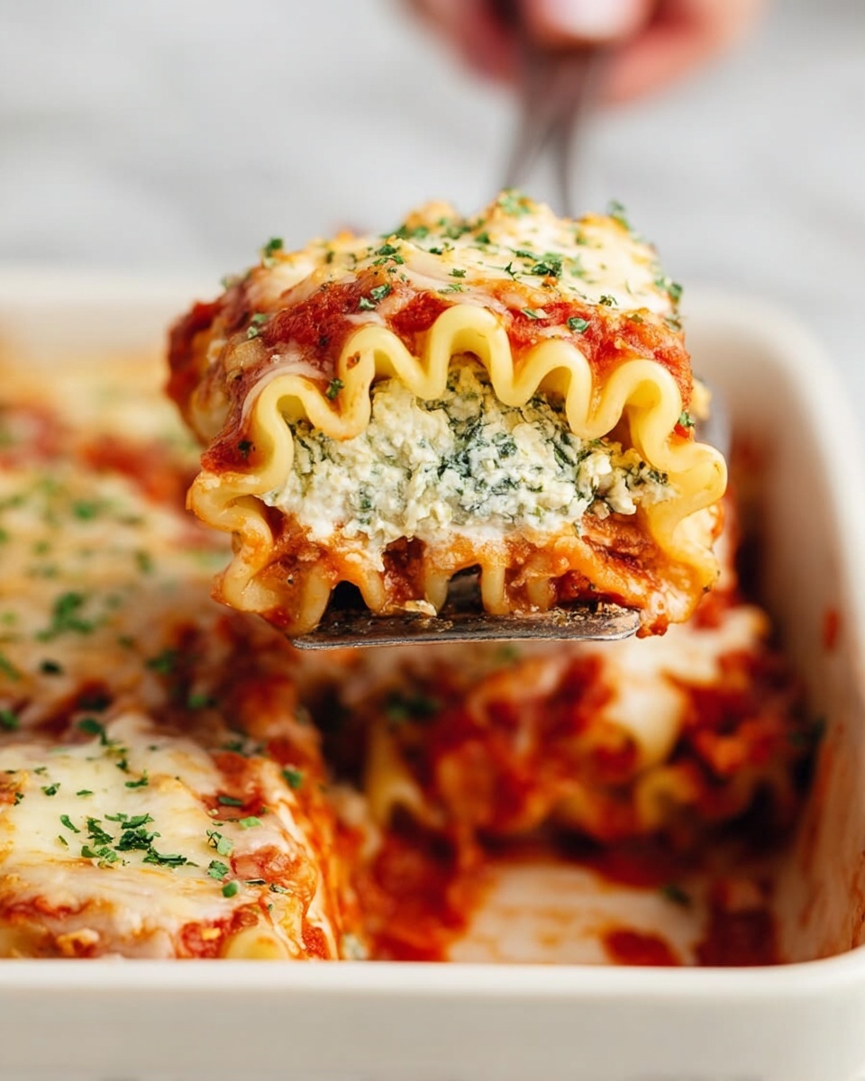 Lasagna Roll-Ups with Spinach and Ricotta Recipe - Recipe Image