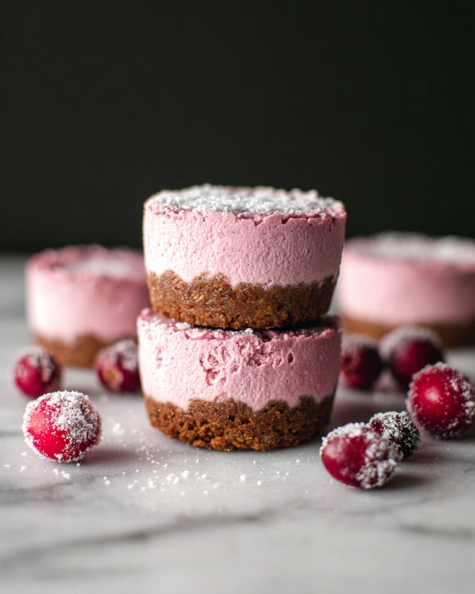 Cranberry Mini Vegan Cheesecakes Recipe - Recipe Image