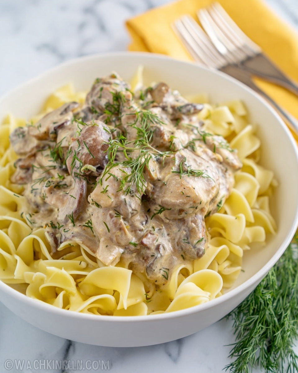 Slow-Cooked Beef Stroganoff Recipe - Recipe Image