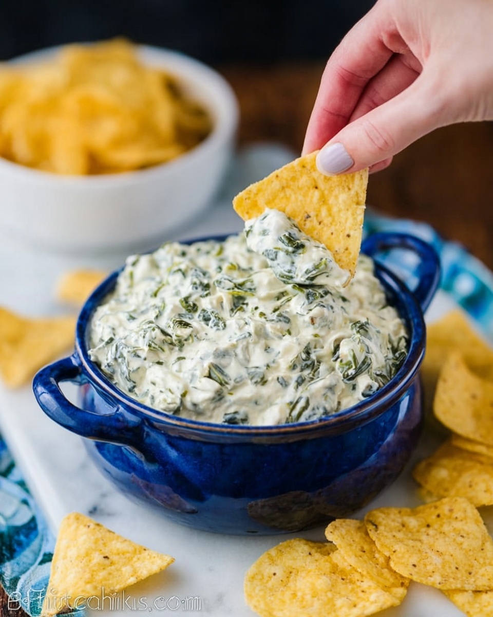 Skinny Spinach and Artichoke Dip Recipe - Recipe Image