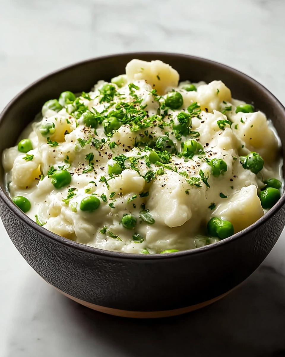 Comforting Creamed Peas and Potatoes Recipe - Recipe Image