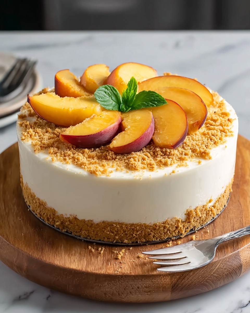 Peach Cheesecake – A Creamy, Fruity Delight Recipe - Recipe Image