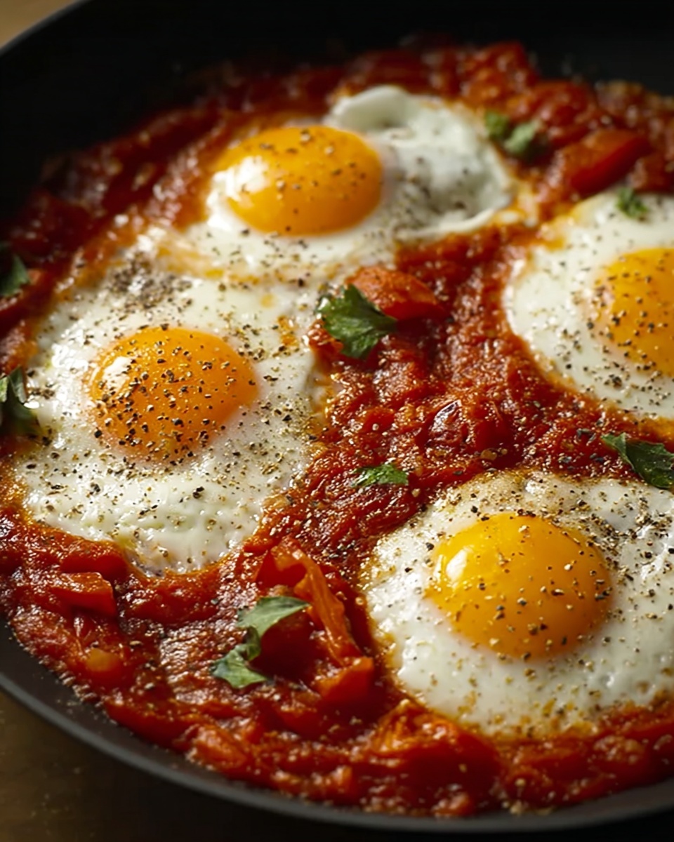 Baked Feta Eggs with Tomato Recipe - Recipe Image