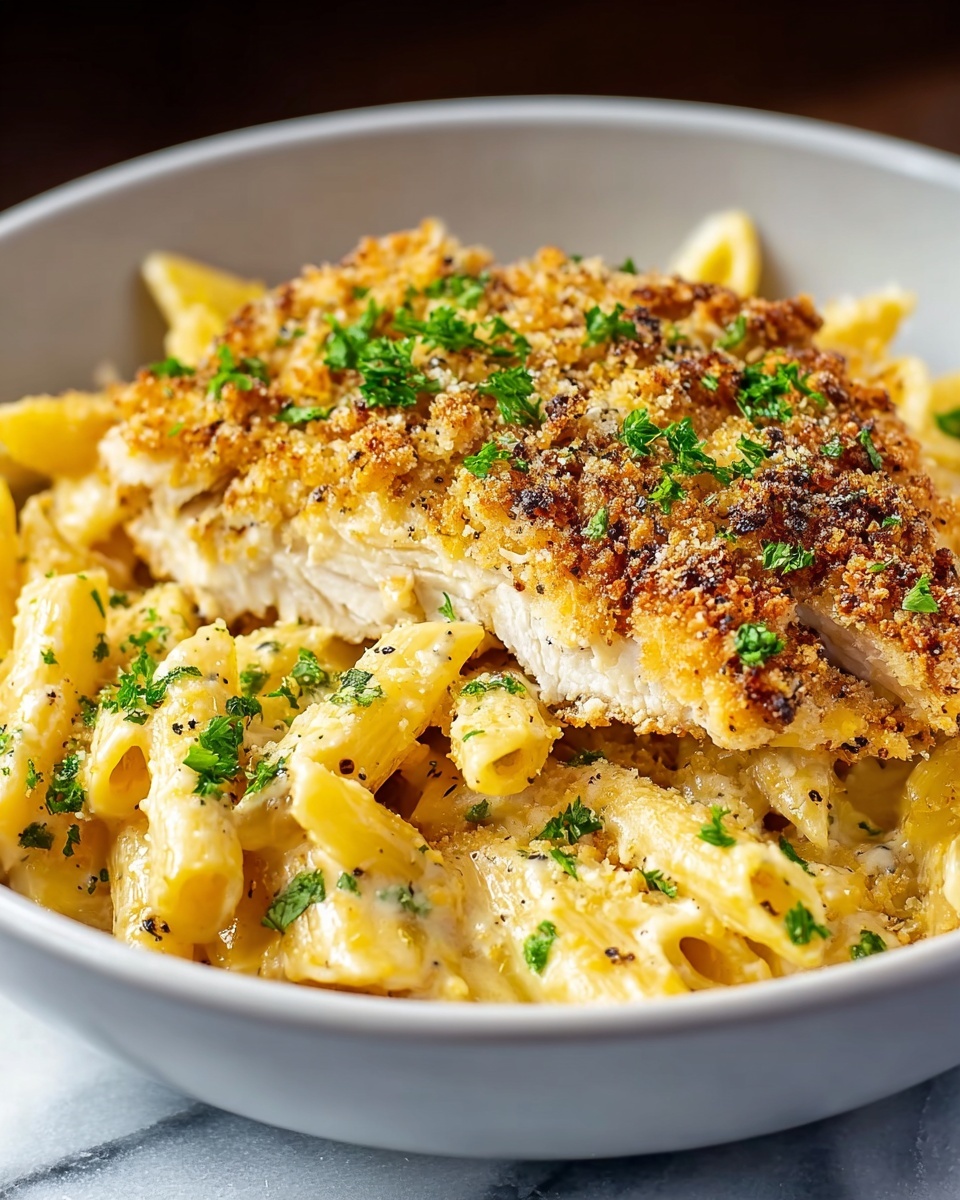 Irresistibly Creamy Chicken Kiev Pasta Recipe - Recipe Image