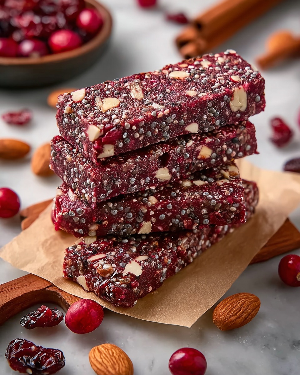 Healthy Raw Cranberry Nut Bars Recipe - Recipe Image