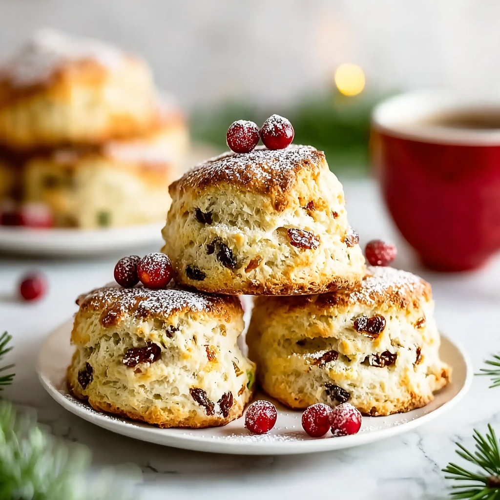 Christmas Scones Recipe – Festive Fruit Scones for the Holidays Recipe - Recipe Image