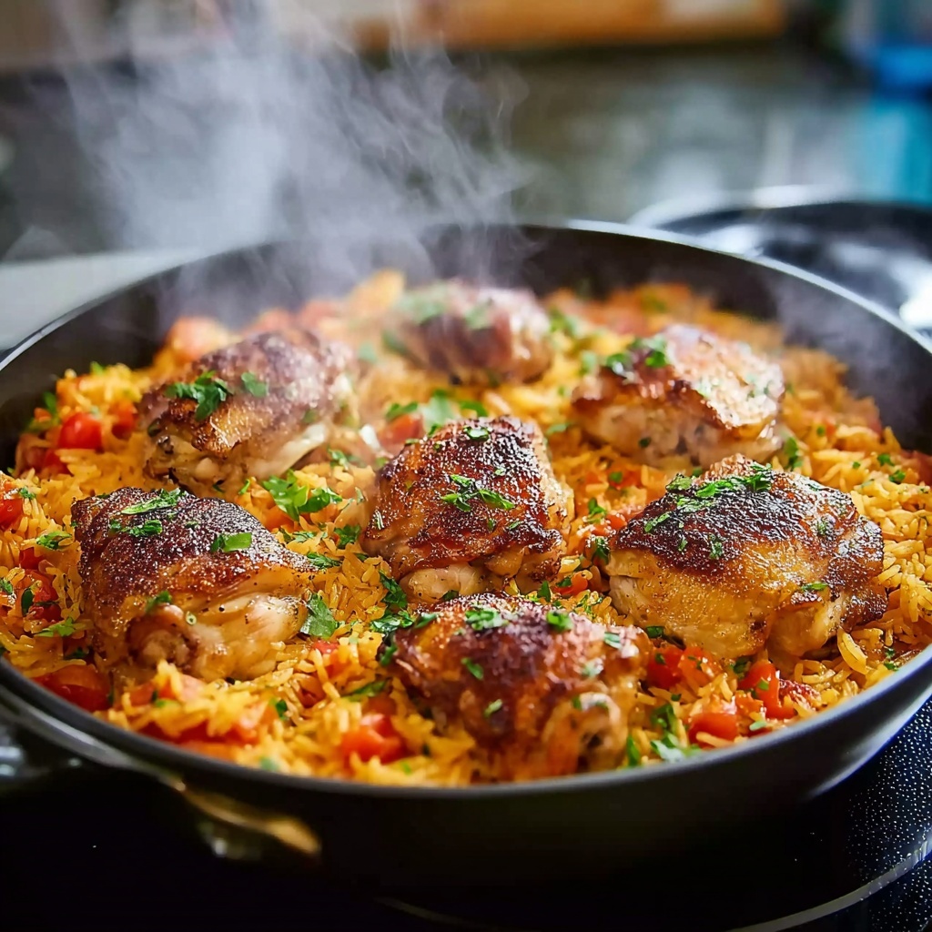 Creamy Chicken Orzo with Cherry Tomatoes and Spinach Recipe - Recipe Image