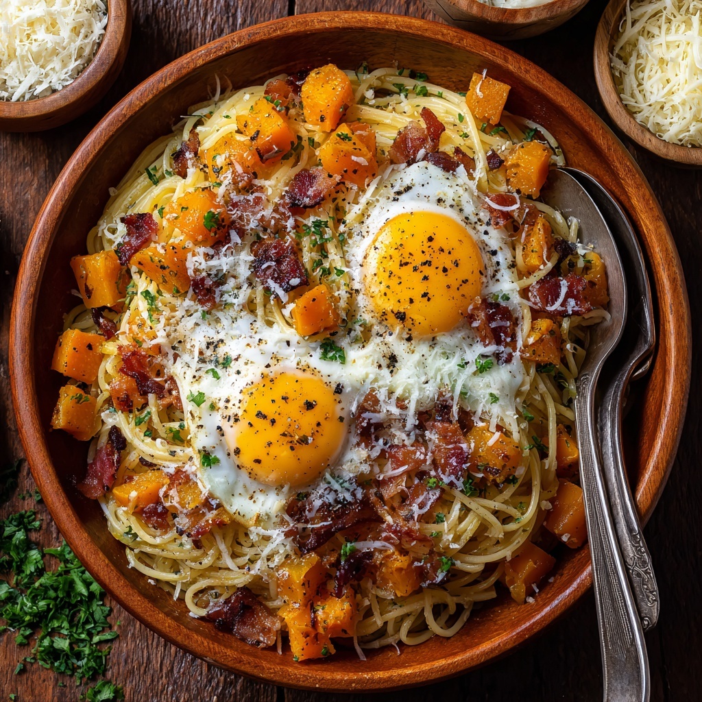 Butternut Squash Bacon Carbonara Recipe - Recipe Image