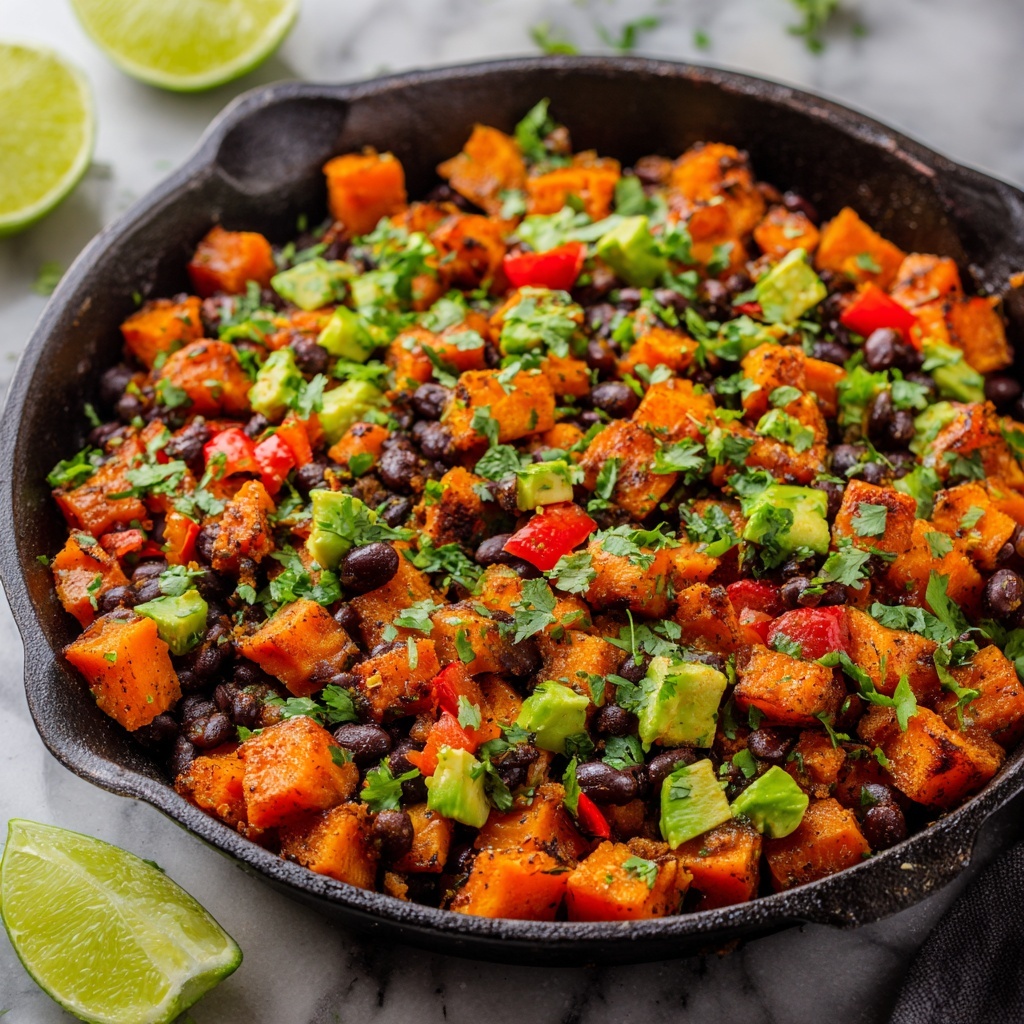 Sweet Potato & Black Bean Hash – Spiced, Hearty & Satisfying Recipe - Recipe Image