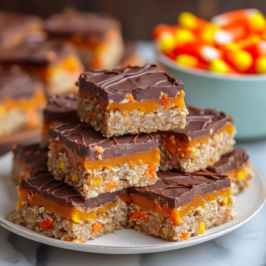 Homemade Butterfingers with Candy Corn Recipe - Recipe Image
