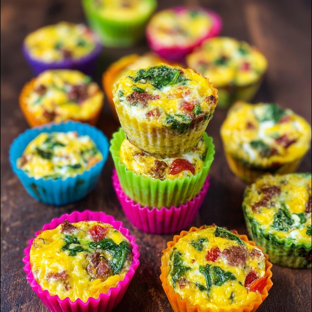 Double Batch Meal Prep Spinach Sausage Egg Muffins Recipe - Recipe Image
