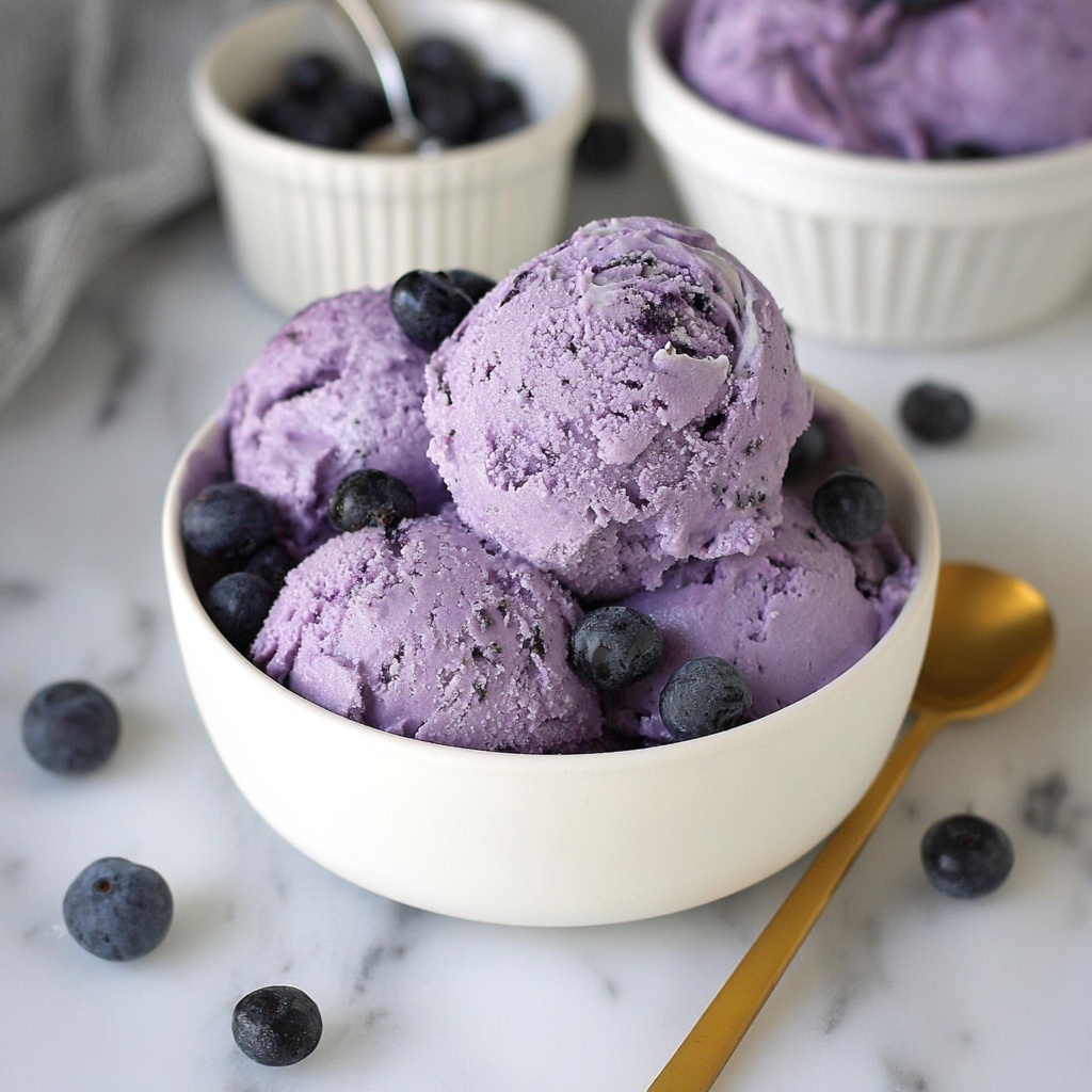 Homemade Blueberry Ice Cream Recipe - Recipe Image