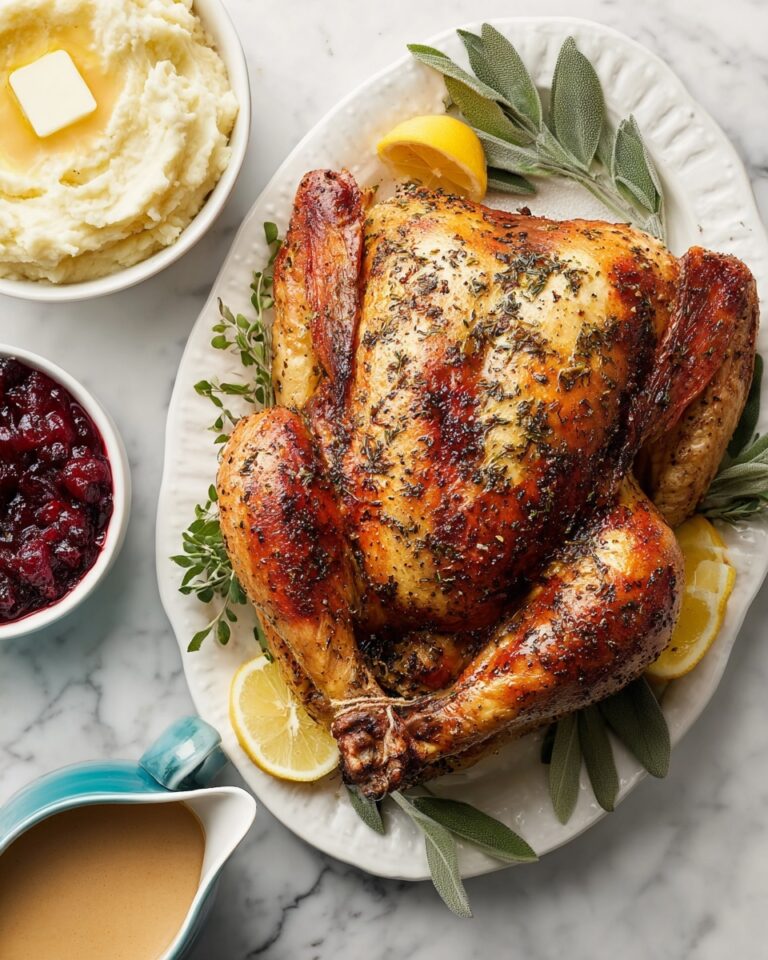 Easy Roast Turkey with Herb Butter Recipe