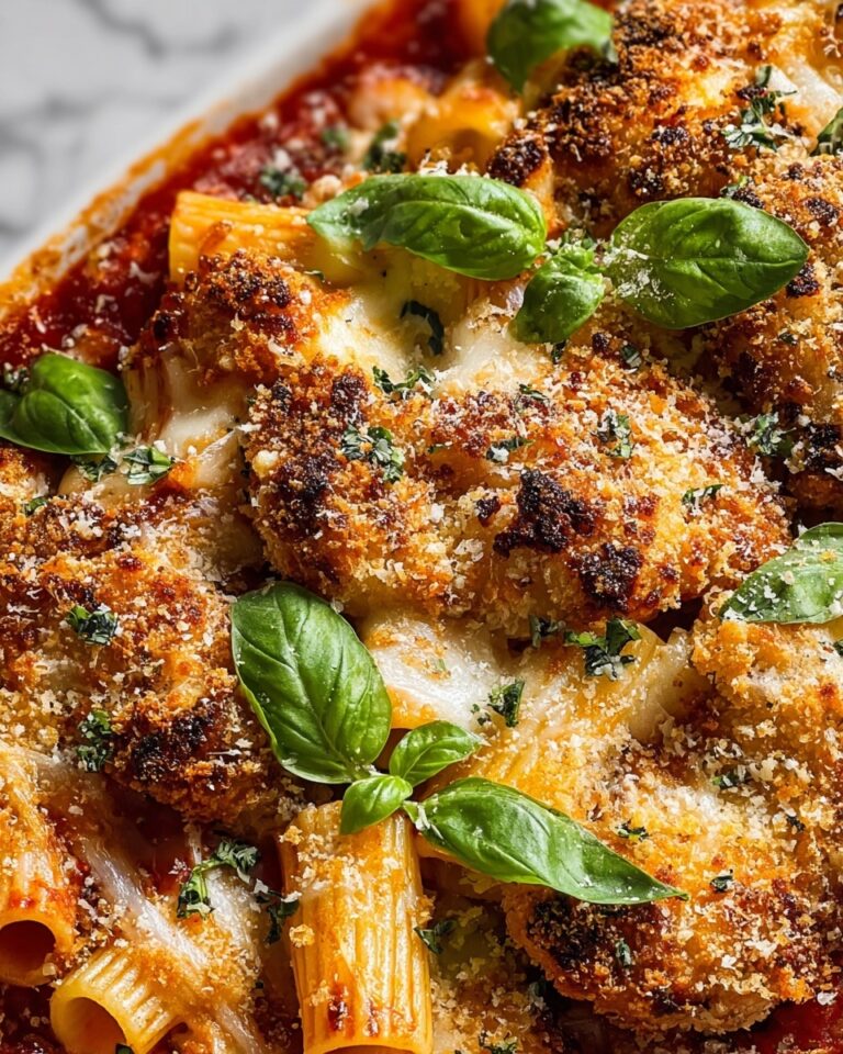 Chicken Parmesan Casserole with Penne Pasta Recipe