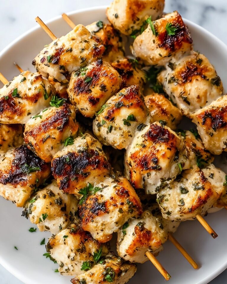 Garlic Parmesan Chicken Kebabs Recipe