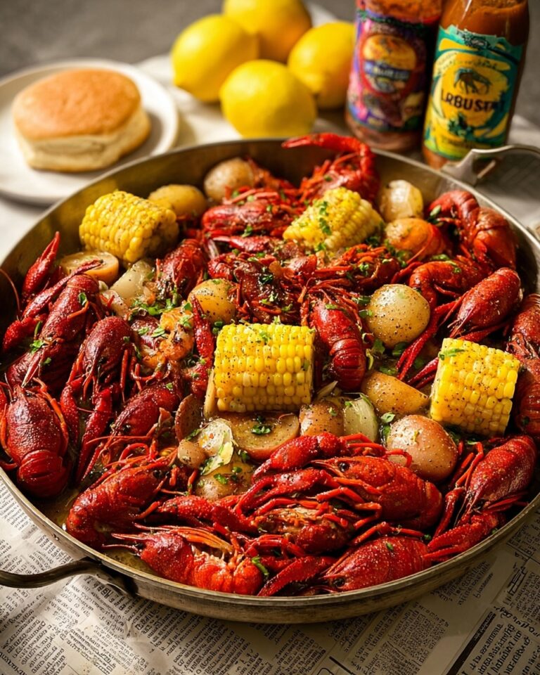 Stovetop Crawfish Boil with Garlic Butter Sauce Recipe