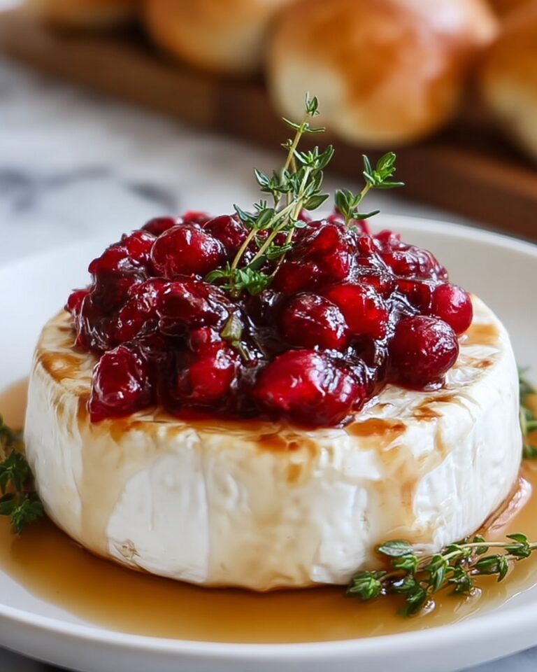 Easy Oven-Baked Brie with Flavor-Packed Cranberry Sauce Recipe