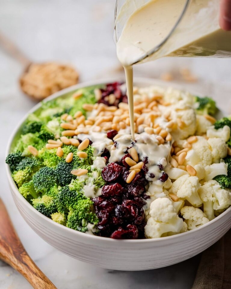 Broccoli Cauliflower Salad with Cranberries and Toasted Nuts Recipe