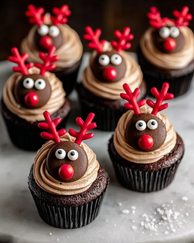 Easy Reindeer Cupcakes – Festive Chocolate Dessert for Kids Recipe