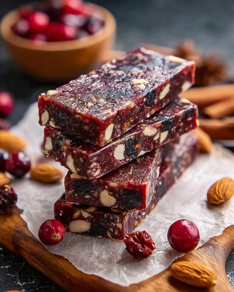 Healthy Raw Cranberry Nut Bars Recipe