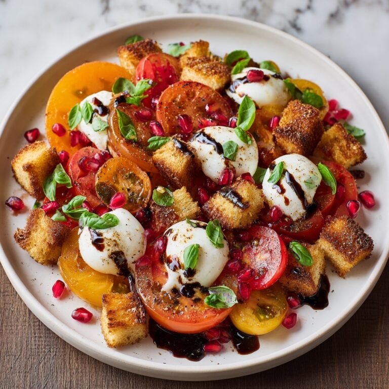 Burrata Salad with Persimmon, Croutons, and Balsamic Recipe