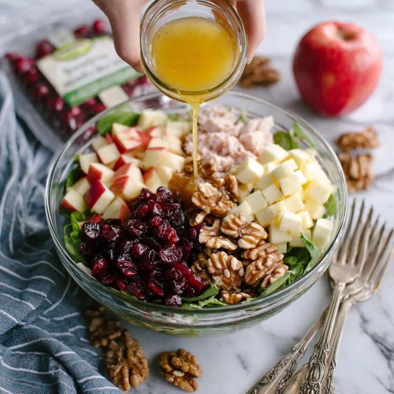 Apple Cranberry Salad with Turkey and Apple Cider Vinaigrette Recipe