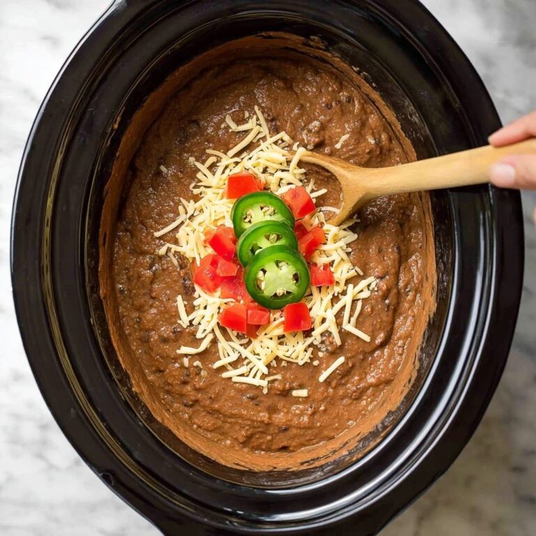 Easy Vegetarian Crockpot Refried Beans Recipe