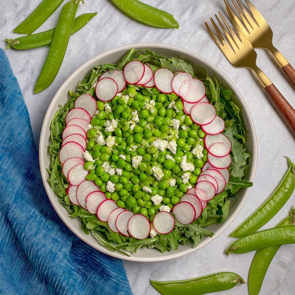 Sugar Snap Pea Salad with Radishes, Feta, and Lemon Vinaigrette Recipe - Recipe Image