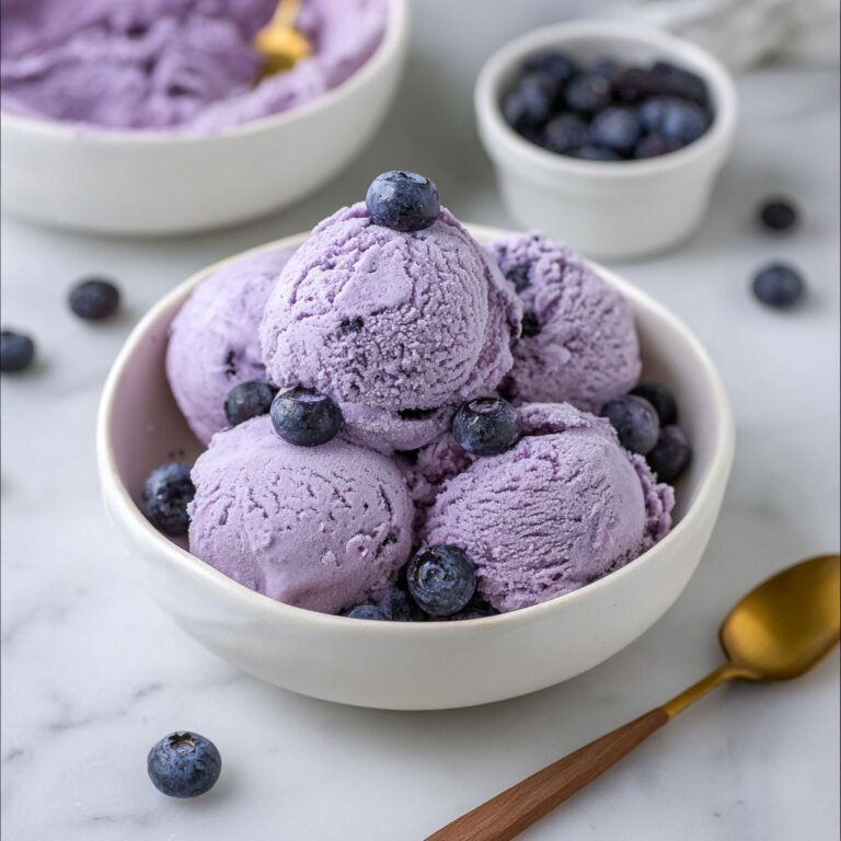 Homemade Blueberry Ice Cream Recipe