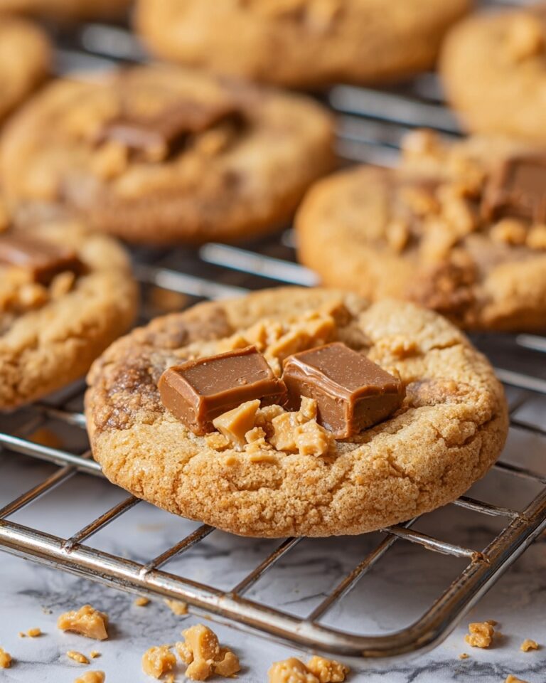 Thick and Chewy Peanut Butter Butterfinger Cookies Recipe