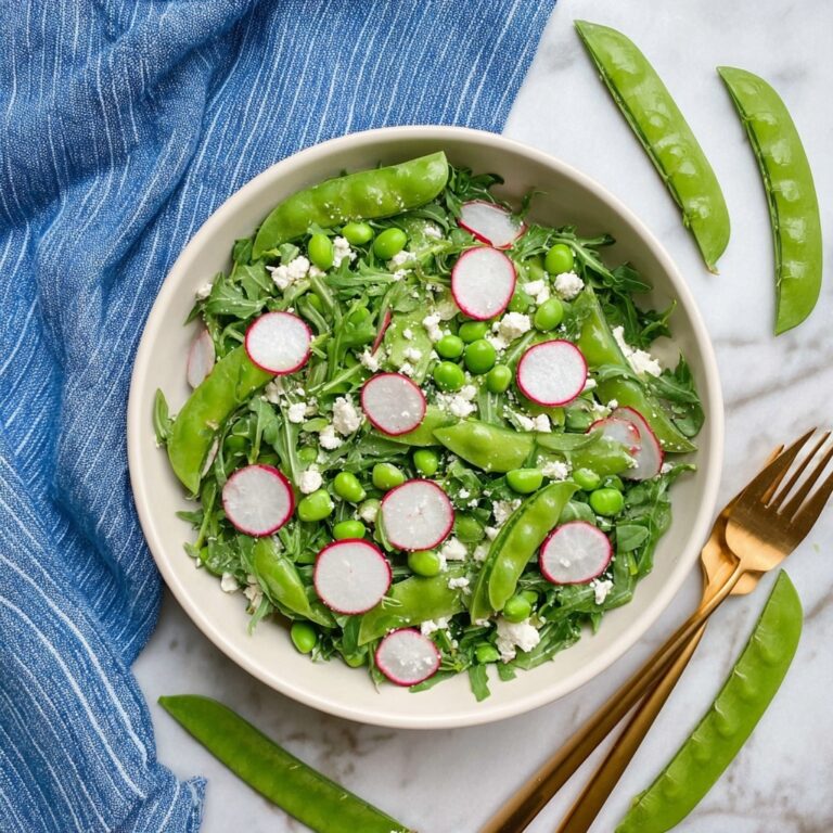 Sugar Snap Pea Salad with Radishes, Feta, and Lemon Vinaigrette Recipe