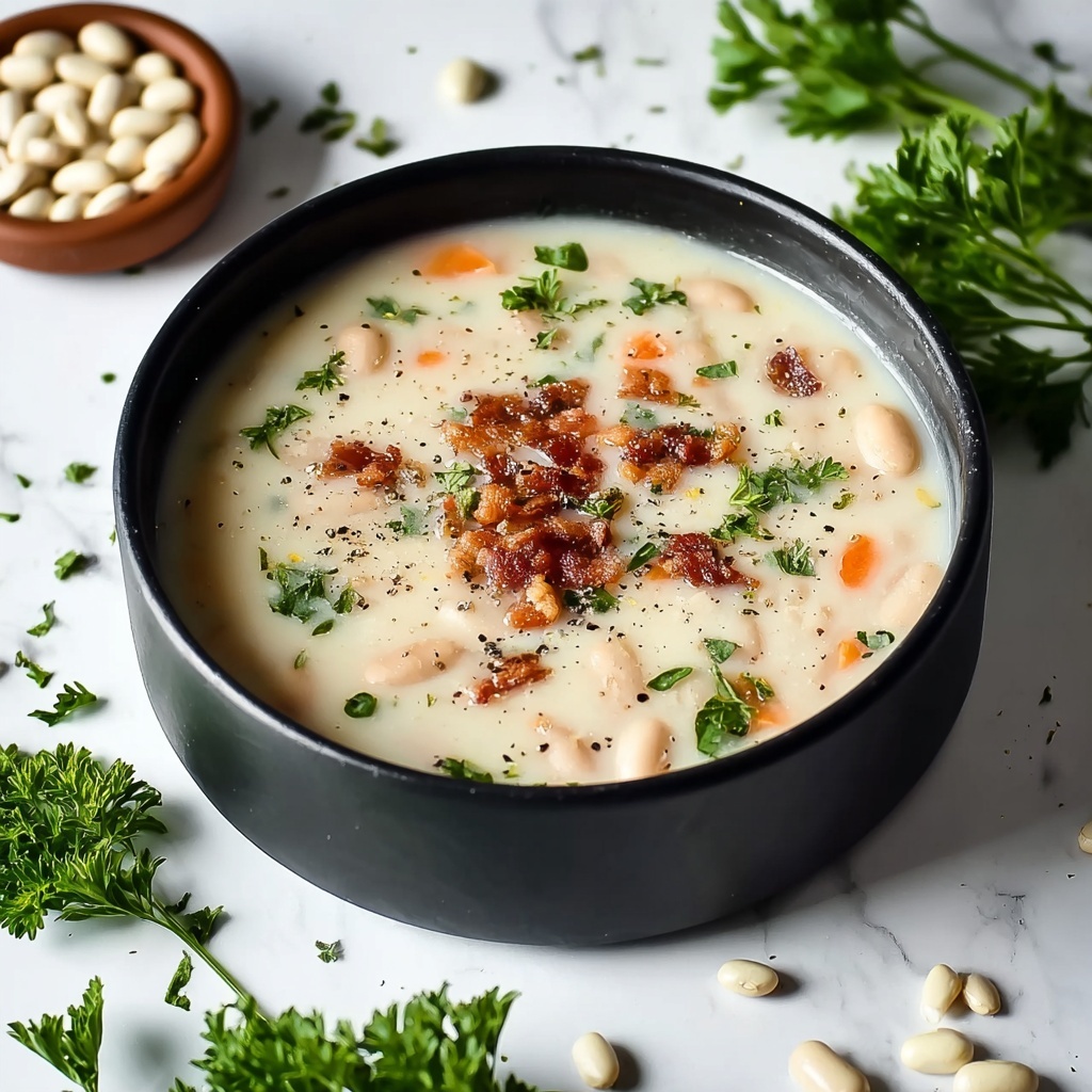White Bean Soup with Bacon Recipe - Recipe Image