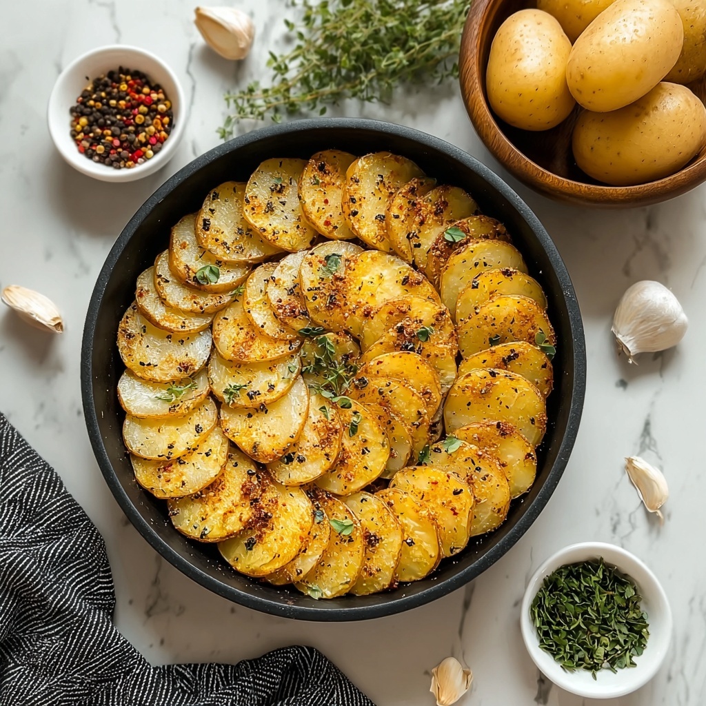 Crispy Baked Sliced Potatoes with Parmesan and Parsley Recipe - Recipe Image