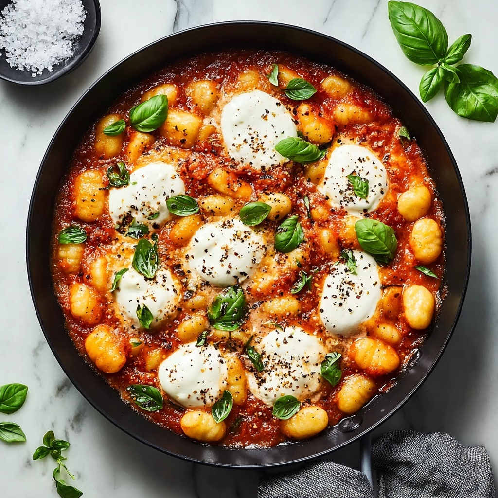 30 Minute Creamy Tomato Gnocchi with Burrata Recipe - Recipe Image