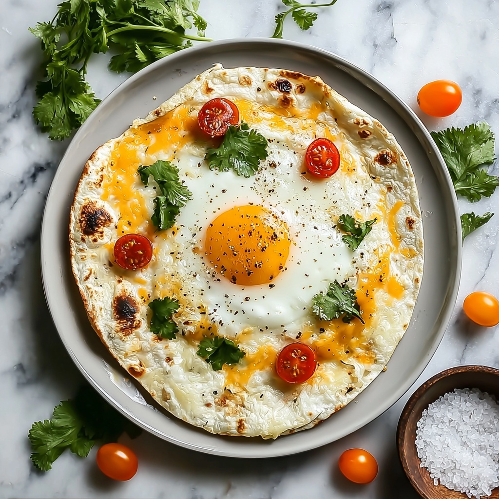 Fried Egg Quesadilla with Cheese and Salsa Recipe - Recipe Image