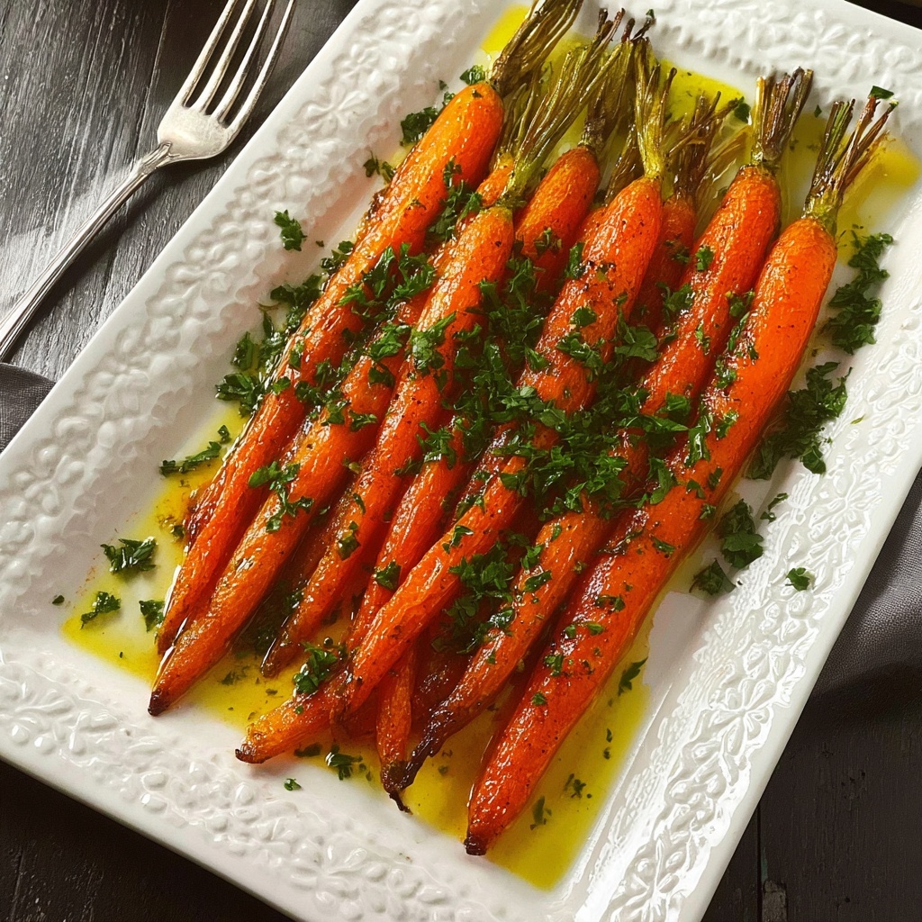 Roasted Carrots with Lemon Vinaigrette Recipe - Recipe Image