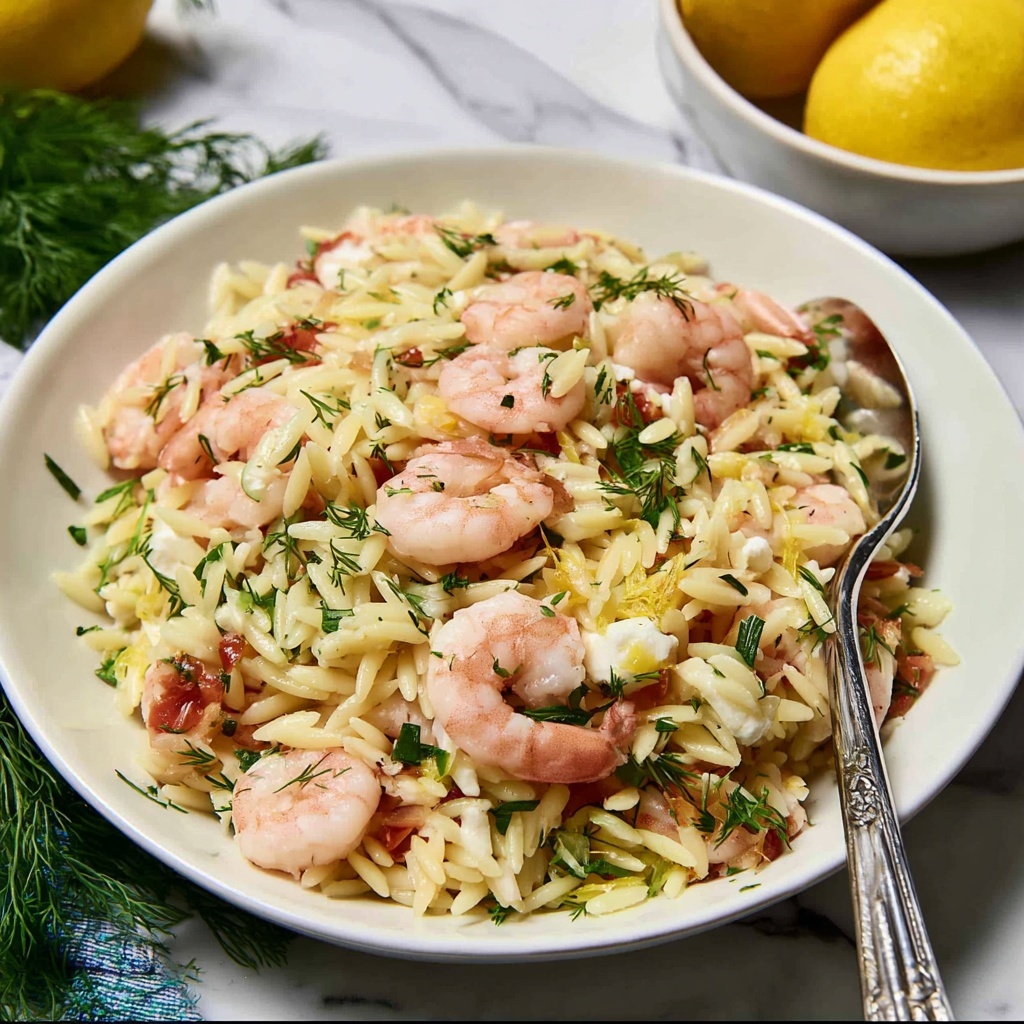 Roasted Shrimp Pasta Salad with Lemon Vinaigrette Recipe - Recipe Image