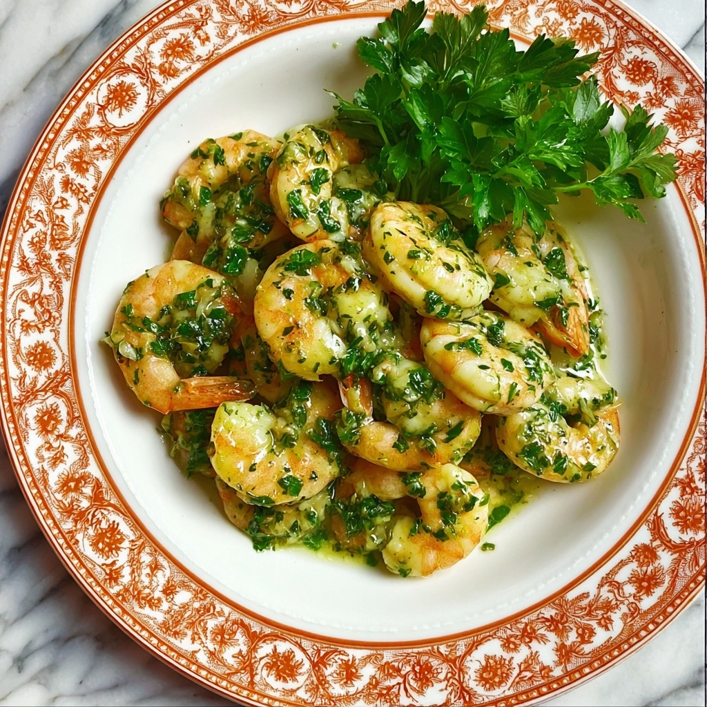Spicy Shrimp with Green Parsley and Scallion Sauce Recipe - Recipe Image