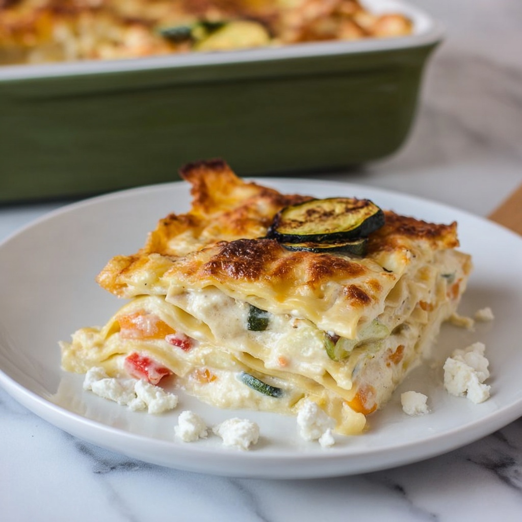 Poblano, Corn, and Zucchini Lasagna Recipe - Recipe Image