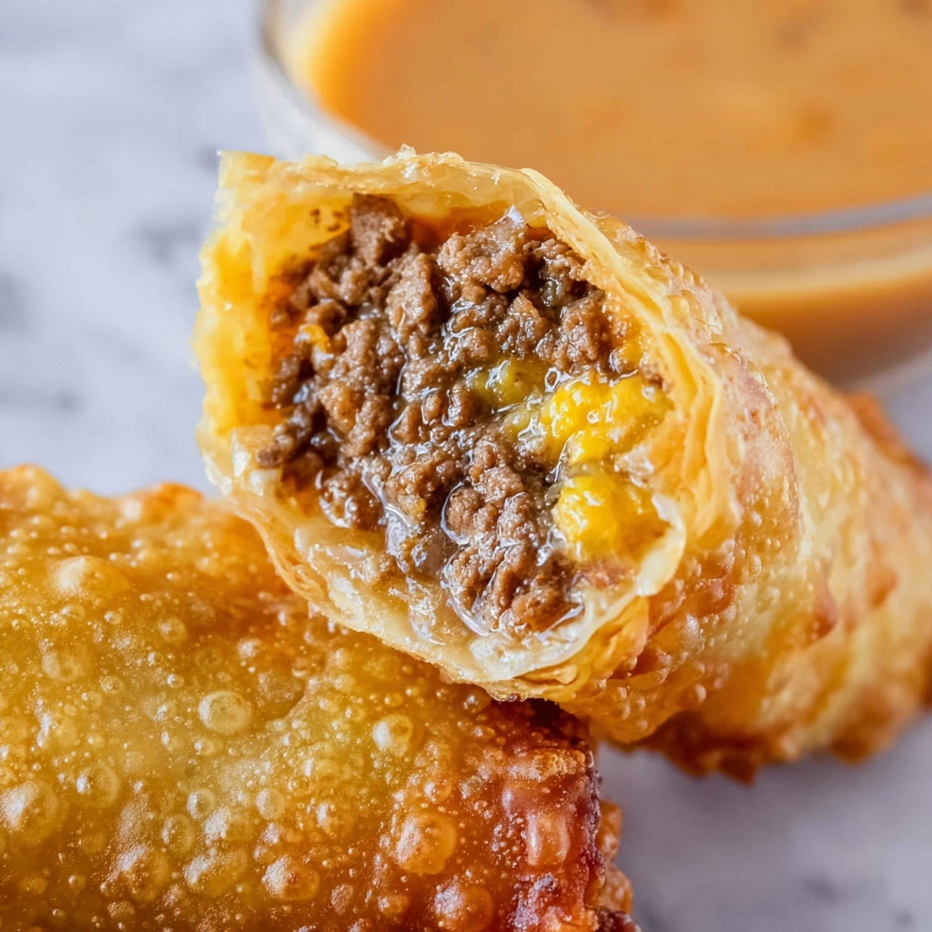 Cheeseburger Egg Rolls Recipe - Recipe Image