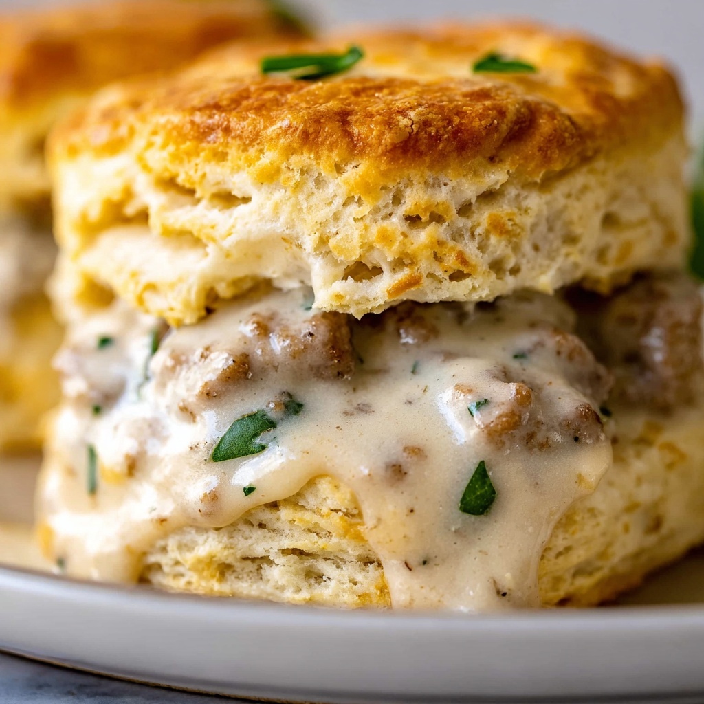 Homemade Biscuits and Sausage Gravy Recipe - Recipe Image